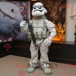 Grå Marine Recon maskot...