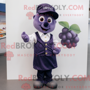 Navy Grape maskotdraktfigur...
