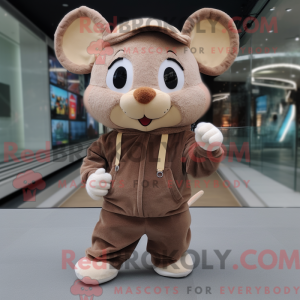 Brun mus maskot kostyme...