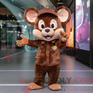 Brown Mouse mascot costume...