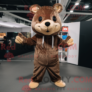 Brun mus maskot kostume...