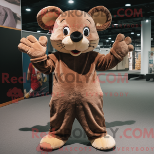Brun mus maskot kostyme...