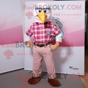 Postava maskota růžového...