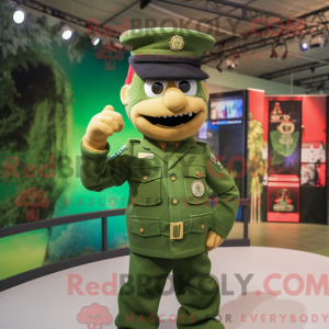 Green Beret mascot costume...