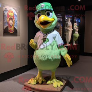 Lime Green Falcon mascot...