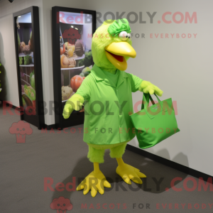 Limegrön kyllingmaskot...