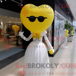Gele hartvormige ballonnen...