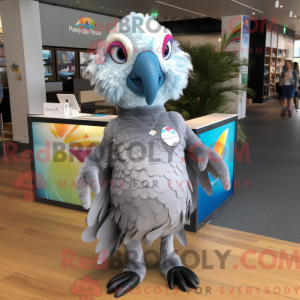 Sølv papegøje maskot...