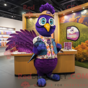 Lilla Peacock maskot...