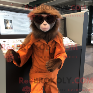 Rust Capuchin Monkey mascot...