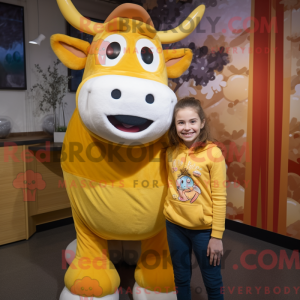 Yellow Jersey Cow mascot...