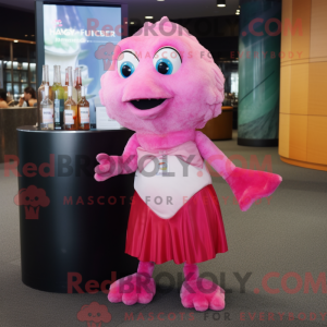 Pink Cod Maskottchen Kostüm...