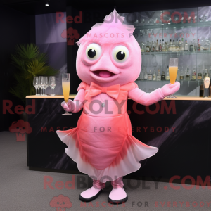 Pink Cod Maskottchen Kostüm...