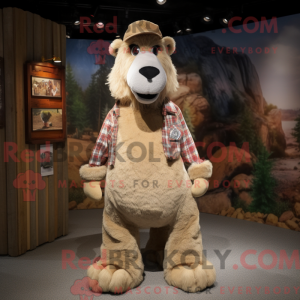 Tan Camel mascot costume...