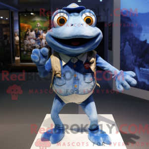 Blue Frog-maskotdraktfigur...
