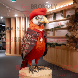 Red Pheasant mascot costume...