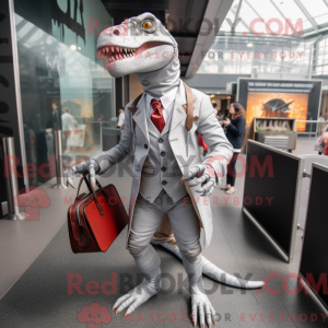 Silver Allosaurus mascot...