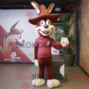 Maroon Gazelle mascot...