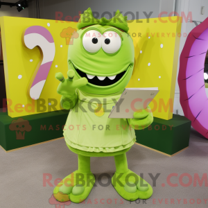 Postava maskota Lime Green...