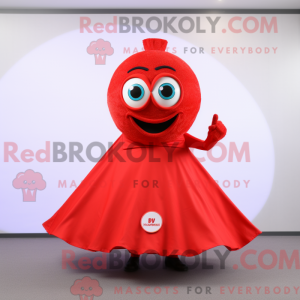 Rode Aglet-mascottekostuum...
