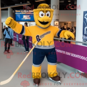Złoty kij hokejowy maskot...