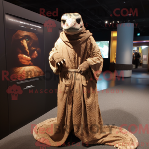 Brown Python mascot costume...