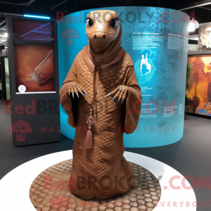 Brown Python mascot costume...