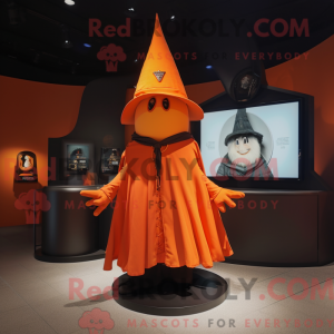 Orange Witch S Hat mascot...
