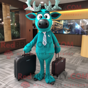 Disfraz de mascota Teal Elk...