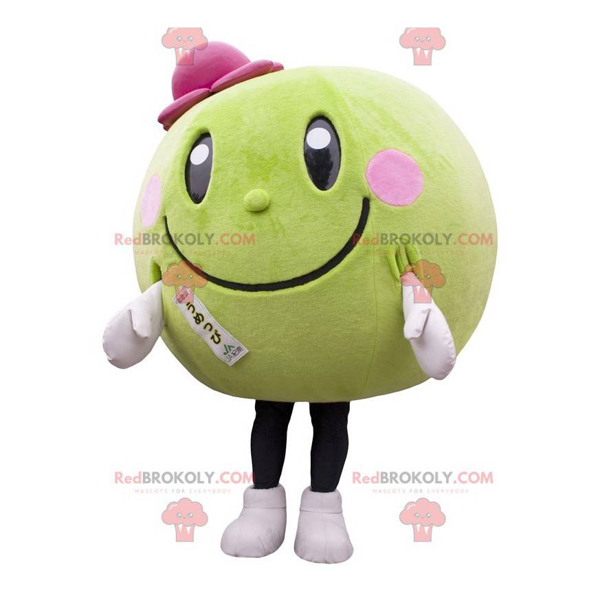 Mascotte di melone cocomero rotondo e verde - Redbrokoly.com