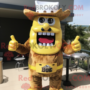 Gold Bbq Ribs maskot...