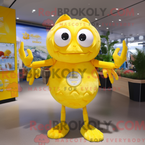 Postava maskota citronově...