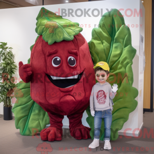 Maskotka z bordowych liści...
