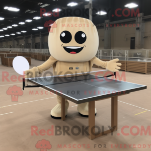 Beige bordtennisbord...