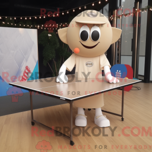 Beige pingpongtafel...
