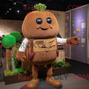 Brun majroe maskot kostume...
