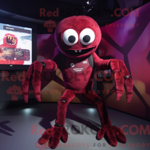Maroon Spider maskot...