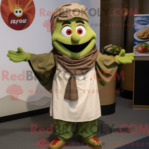 Olive Paella mascot costume...