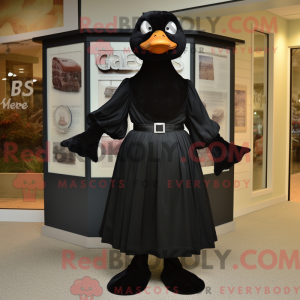 Sorte gæs maskot kostume...