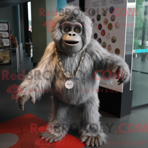Maskotdraktfigur i silver...