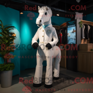 Hvid hest maskot kostume...