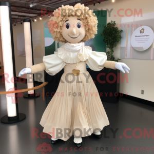Beige irsk danser maskot...