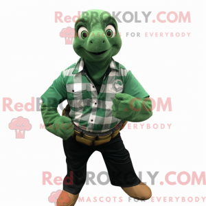 Forest Green Turtle mascot...