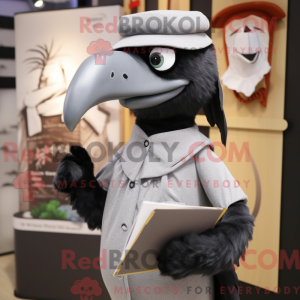 Gray Crow mascot costume...
