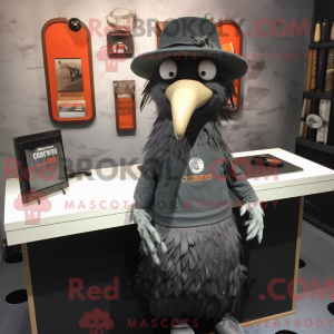 Gray Crow mascot costume...