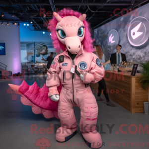 Pink Seahorse mascot...