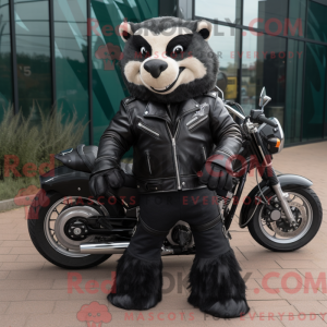 Black Badger maskot kostume...