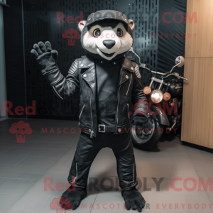 Black Badger maskot kostume...