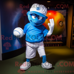 Blå golfbold maskot kostume...