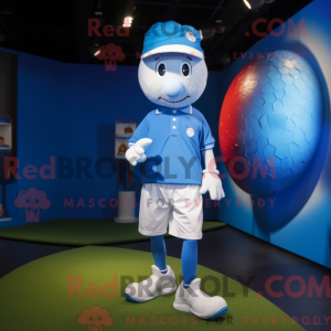Blauwe golfbal...